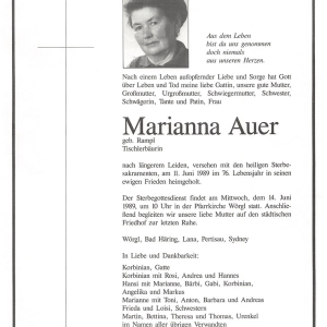 Auer Marianna Geb. Rampl G